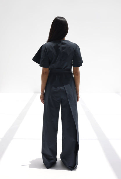 Wrap Sena Jumpsuit with Leg Split