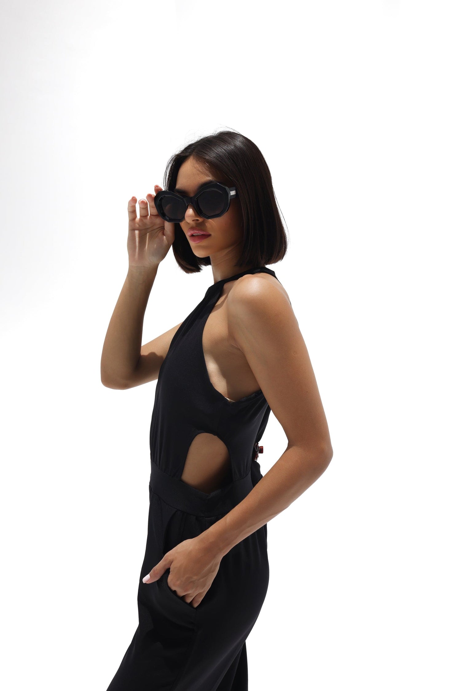 High Neck, Cut Out Farrah Jumpsuit